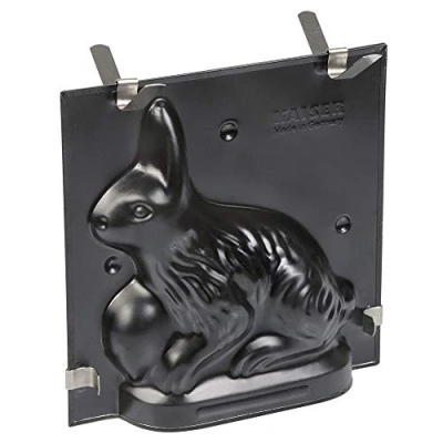 Imagen de ORIGINAL KAISER Decorativos Molde Forma de Conejo 3D 0,5L Antiadherente, para Hornear con Motivos y Clips Sujeción