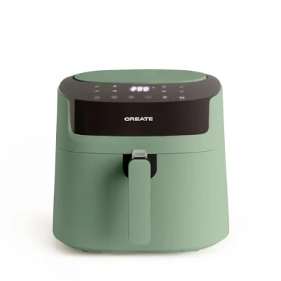 Imagen de CREATE/FRYER PRO LARGE/Freidora de aire sin Aceite 6,2L Verde Sage / 8 programas automáticos, selector temperatura 40 200, 1800W