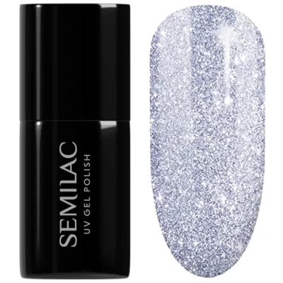 Imagen de SEMILAC Esmalte de uñas gel UV 459 Evening Party larga duración y fácil aplicar, remojo UV/LED, perfecto para usar en casa manicura pedicura profesional, 7 ml