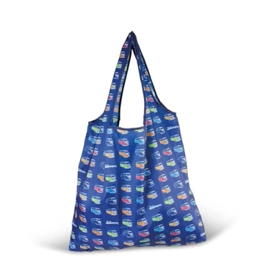 Imagen de BRISA VW Collection Volkswagen Bolsa de compras reutilizable poliéster T1 Bus (Camper Parade/Azul)