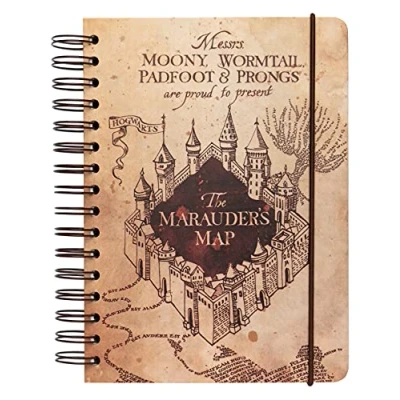 Imagen de Grupo Erik Cuaderno La Harry Potter, El mapa del merodeador A5 punteado Bullet Journal de notas Bloc Licencia oficial