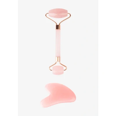 Imagen de Brushworks Cuarzo Rosa y Gua Sha 2 Piezas Set 70 g