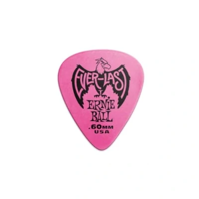 Imagen de Ernie Ball Everlast Púas para guitarra, 0,60 mm, 12 unidades, color rosa