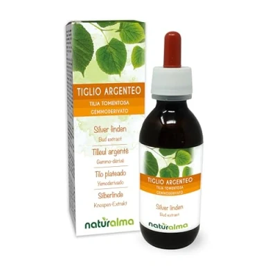 Imagen de Tilo plateado (Tilia tomentosa) Yemoderivato sin alcohol de yemas frescas Extracto líquido gotas 120 ml Complemento alimenticio Vegano
