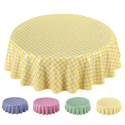 Imagen de Home Direct Mantel de Hule, Redondo 140 cm Amarillo