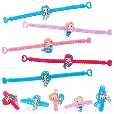 Imagen de Baker Ross FC946 Pulsera Sirena Juego de 10, Pulseras para niños