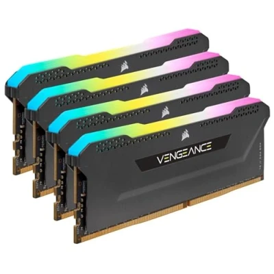 Imagen de CORSAIR Vengeance RGB Pro SL 32GB (4x8GB) DDR4 3600 (PC4 28800) C18 1.35V Módulos de Memoria Alto Rendimiento Negro