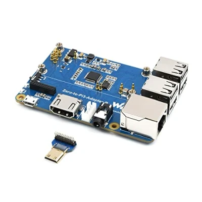 Imagen de Waveshare Pi Zero 2 W a Raspberry 3 Model B/B+ Adaptador, Alternativa para 3B/3B+, Integrado 4 CH USB Puerto, 100M Ethernet Puerto y HDMI Auriculares de Audio etc.