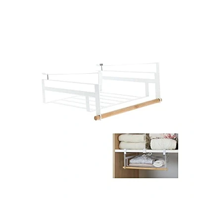 Imagen de Compactor Cesta de almacenaje para colgar debajo del estante Blanco 30.3 x 31 H.14.8 cm