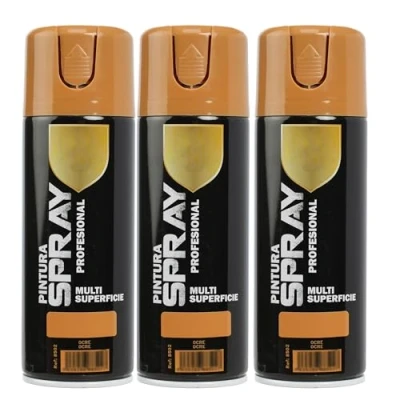 Imagen de H HANSEL HOME Pintura Spray Ocre 400 Ml Pack de 3 Unidades