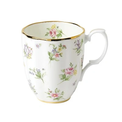 Imagen de 100 años de Royal Albert 1920 Spring Meadow Taza 0,4 l/14.1fl, Color Blanco
