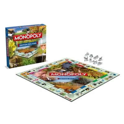 Imagen de Winning Moves Monopoly Des Vinins en francés Juego de Plateau 18+ Mesa para 2 a 6 Jugadores Juegos Familia