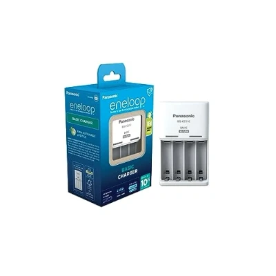 Imagen de eneloop Basic Cargador, para 2 o 4 Pilas Recargables AA/AAA, 10h de Tiempo Carga, 6 Funciones Seguridad