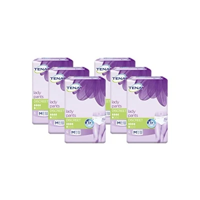 Imagen de TENA Pants Discreet señora, ropa interior protectora para la incontinencia urinaria moderada/incontinencia, de gran tamaño (medio), paquete almacenaje (36 pantalones)