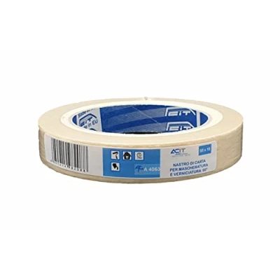 Imagen de ACIT cinta de carrocero para pintar y enmascarar, papel pintar, masking tape, fina, trabojos pintura (19 mm)