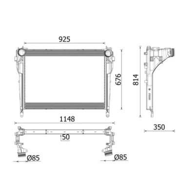 Imagen de Radiador de aire admisión MAHLE ORIGINAL CI 706 000P
