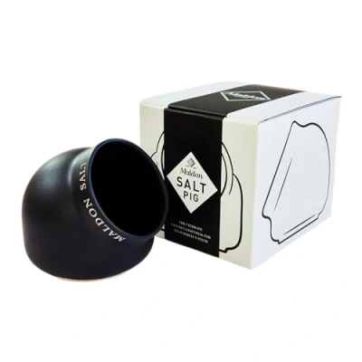 Imagen de Maldon Salt Cerdo de cerámica Hecho calidad con un diseño clásico Complemento perfecto para la cocina o el comedor Negro