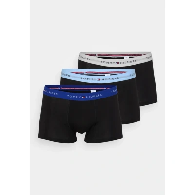 Imagen de Tommy Hilfiger Calzoncillos bóxer Pack de 3 Hombre Trunks con Logotipo en la Cintura, Multicolor (Vsl BLU/Lght CST/WDG BLU), M