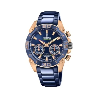 Imagen de Reloj FESTINA para Hombre F20549/1 Smartwatch Caja de Acero Inoxidable 316l Rosa Correa Azul