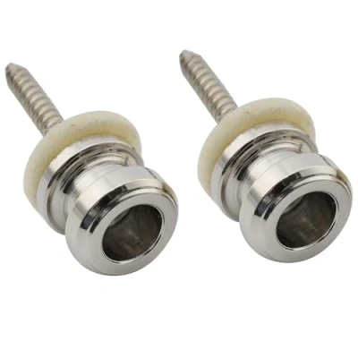 Imagen de Musiclily Pro 12mm Acero Enganches de Correa Strap Buttons para Guitarra Eléctrica Acústica Clásica Ukelele, Nickel(Set 2)