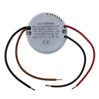 Imagen de SeKi fuente de alimentación empotrada redonda 12 V W / 1 amperio LED controlador, transformador balasto Ø x H 55 23 mm cabe en latas empotradas
