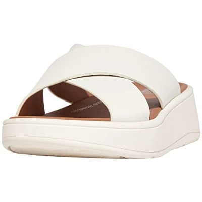 Imagen de F Mode Leather Flatform Cross Slides