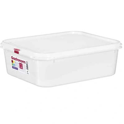 Imagen de COM FORT HOUSE Tartera rectangular para comida reutilizable con tapa, apto microondas, lavavajillas y congelador. Medidas: 325x265x100 6,8L, Pakc de 6 unidades