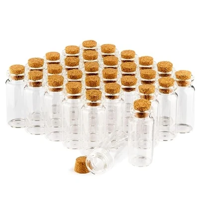 Imagen de COM FOUR® 30x tarros de especias 10ml con corcho, juego mini botellas vidrio, vasos regalo, almacenamiento aceites, especias, hierbas o té (030 piezas)