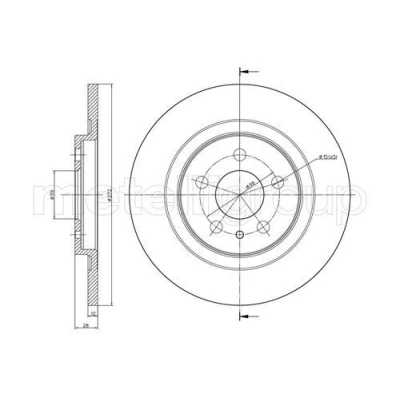 Imagen de Disco de freno METELLI 23 0554C