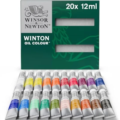 Imagen de Winsor &amp; Newton óleo Winton Set de 20 tubos 12ml colores surtidos para iniciación a la pintura al