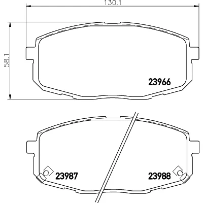 Imagen de HELLA 8DB 355 010 611 Juego de pastillas freno con avisador acústico desgaste HYUNDAI: i30 I Hatchback, II Kona SUV
