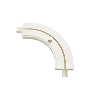 Imagen de GARDINIA Codo de extensión para barras cortina GE1 / 1 carril, Ángulo 90, 13,5/13,5 cm, Plástico, Blanco