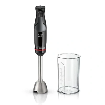 Imagen de Bosch Hogar, batidora de mano, ErgoMaster Serie 4, motor 1000 vatios, control dinámico velocidad, sistema QuattroBlade, accesorios incluidos, MSM4B610