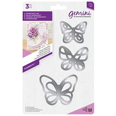 Imagen de Crafter&#039;s Companion Gemini Die Elementos Mariposas delicadas, Metal, Multicolor, Talla única