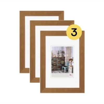Imagen de walther design HI030E3 marco de fotos color roble, 20 x 30 cm, juego 3 unidades, madera Grado