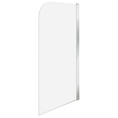 Imagen de Mampara de ducha minimalista vidrio templado transparente ajustable plateado 140 x 70 cm Lapan