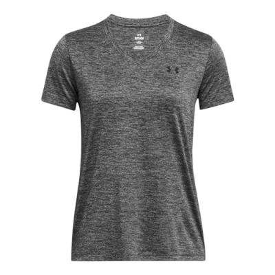 Imagen de Under Armour UA Tech SSV Twist camiseta de manga corta para mujer, deporte cómoda, color gris brezo/gris acero/negro