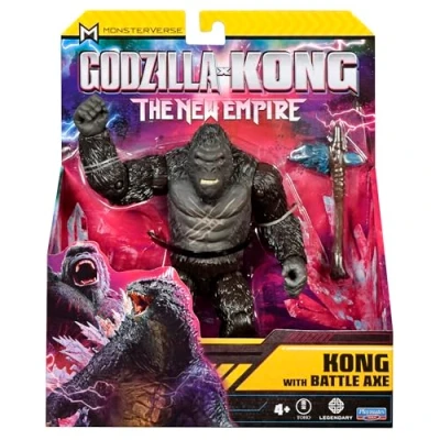 Imagen de MonsterVerse Godzilla x Kong: El Nuevo Imperio, Figura de acción 15 cm con Cicatrices Combate Kong, icónica película Coleccionable, Apta para niños a Partir 4 años