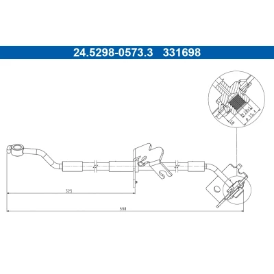 Imagen de Tubo flexible de frenos ATE 24.5298 0573.3