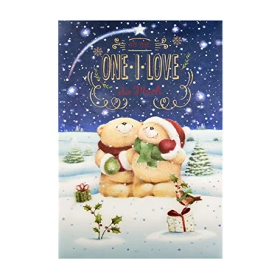 Imagen de Hallmark Tarjeta de Navidad para el que amo, diseño lenticular 3D Cute Forever Friends