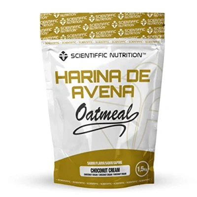 Imagen de Scientiffic Nutrition Harina de avena Oatmeal en Polvo, Fuente Proteínas, Baja Azúcares, 100% Natural, Contribuye al Desarrollo la Masa Muscular, Sabor Nutchoc 1,5 Kg