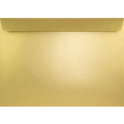 Imagen de Netuno 10x sobres grandes dorados nacarados DIN C4 229x324mm 125g Sirio Pearl Aurum solapa recta autoadhesiva sin ventana para foto certificados documentos contratos invitaciones tarjetas cartas boda