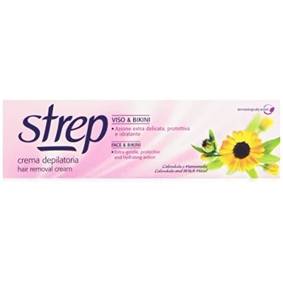 Imagen de Strep Crema Depilatoria Viso &amp; Bikini, Azione Extra Delicata, Protettiva E Idratante 75 Ml [confezione da 6], 450 mililitro, 6
