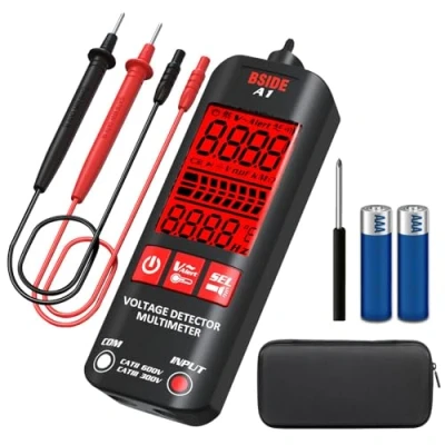 Imagen de BSIDE Mini multímetro digital automático Pantalla grande 3 resultados Pluma Detector de voltaje sin contacto Probador CA CC 6V 1000V / 90V Ohm NCV Live Wire Medidor Electricista