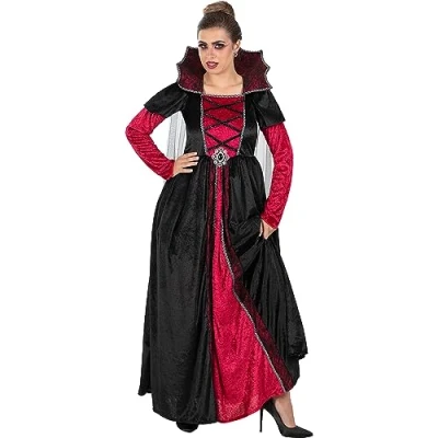 Imagen de Funidelia Disfraz de vampiresa Deluxe para mujer Halloween, Terror, Dracula, Vampire adultos y divertidos accesorios Fiestas, Carnaval Halloween Talla L Granate