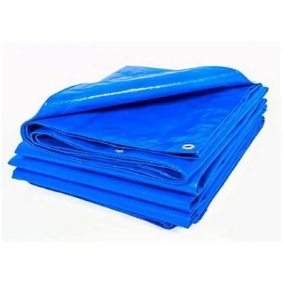 Imagen de KAV Lona Impermeable Resistente de 130 g/m² Gran tamaño, 6 m x 9 (6 m) con Ojales, Alfombrilla Suelo multifunción Calidad (Azul)