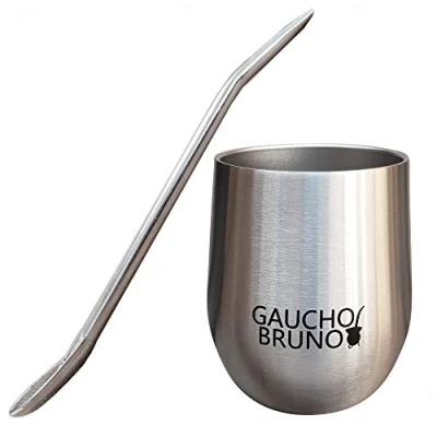 Imagen de Gaucho Bruno Starter Kit con Mate y Bombilla de Acero Inoxidable Fácil Limpiar