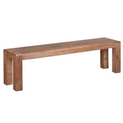 Imagen de FineBuy el Asiento del Banco de Madera Maciza Acacia la Cocina en Naturaleza Producto Seleccionable tamaño Estilo Rural
