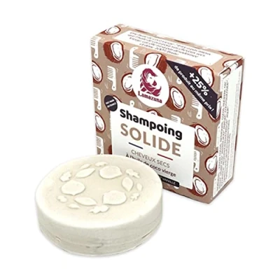 Imagen de Lamazuna Champú Sólido de Coco para Cabellos Secos, Blanco, Vainilla 55 ml