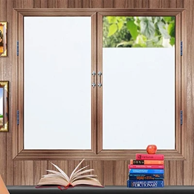 Imagen de Zindoo Vinilos para Ventanas 90 X 200 cm Cristales Blanco Mate Decorativos Laminas Privacidad del Bano